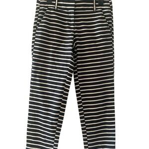 LOFT Marisa Striped Black and Cream Women’s Pants